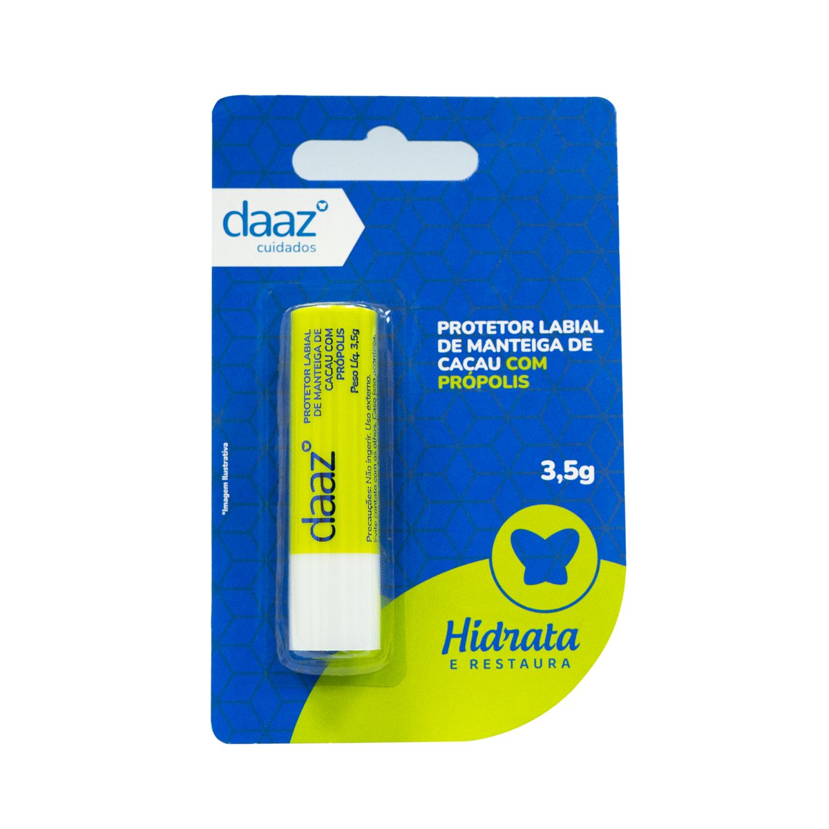 Protetor Labial Daaz Manteiga De cacau Com Própolis 3,5g