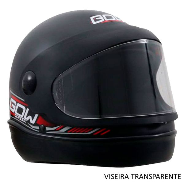 Capacete GOW Interlagos Classic Preto Fosco 58 (MP)