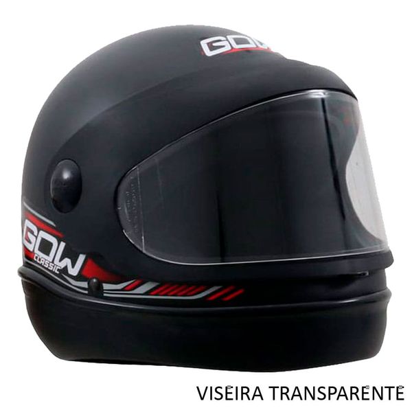 Capacete GOW Interlagos Classic Preto Fosco 62 (MP)