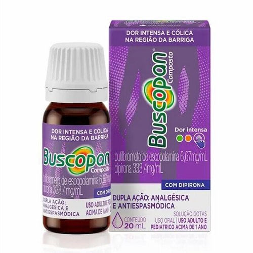 Buscopan Composto 6,67+333,4mg/mL 20ml Gotas Escopolamina+Dipirona Cosmed