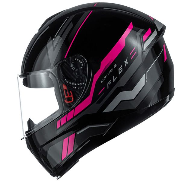 Capacete Fly Drive 2 HG Flex Preto e Pink 60