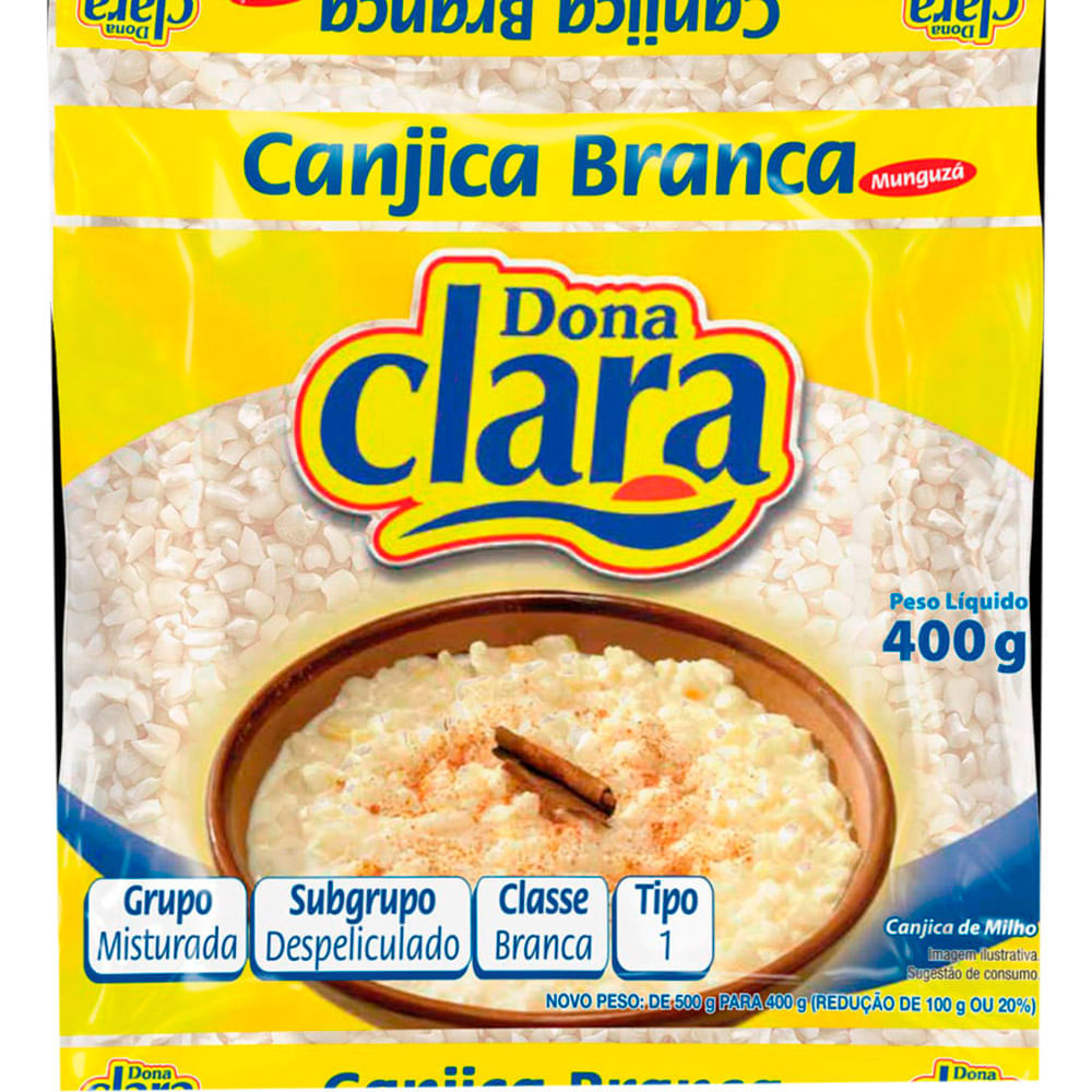 Canjica Dona Clara de Milho Branco 400g