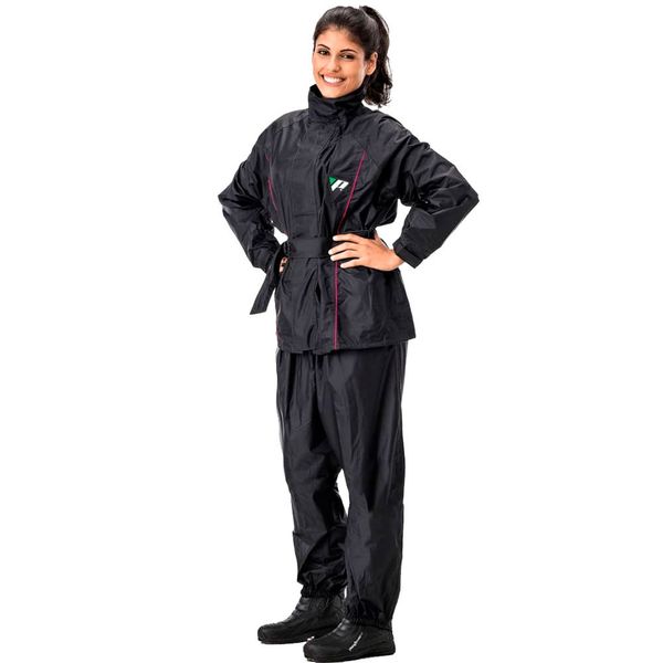 Capa De Chuva Feminino Pantaneiro De Nylon Com Forro Preto M (MP)