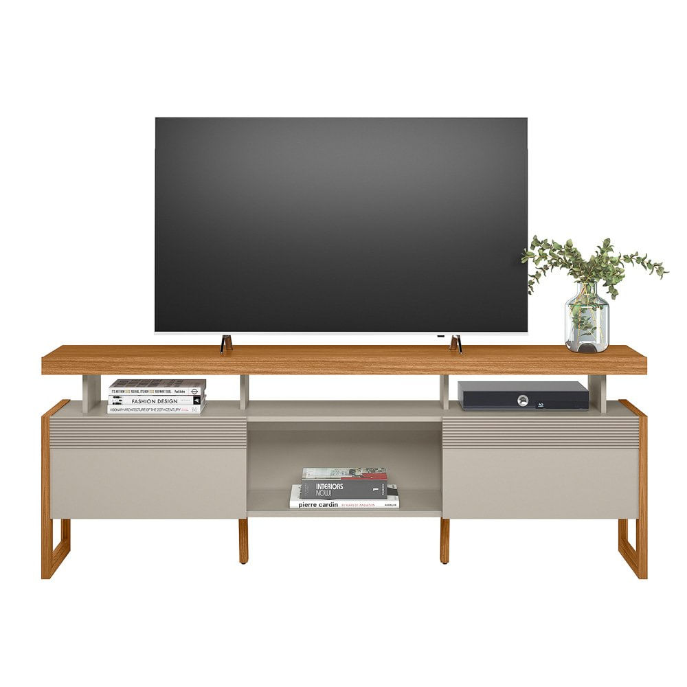 Rack Para TV Até 70" Linea Esmeralda Nature com Off White