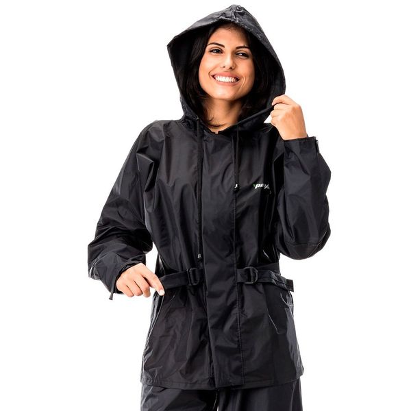 Jaqueta Nylon Feminina Com Capuz Pantaneiro M Preto (MP)