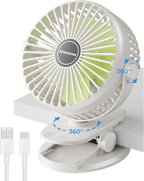 Ventilador Portátil Clip USB Branco A-BI