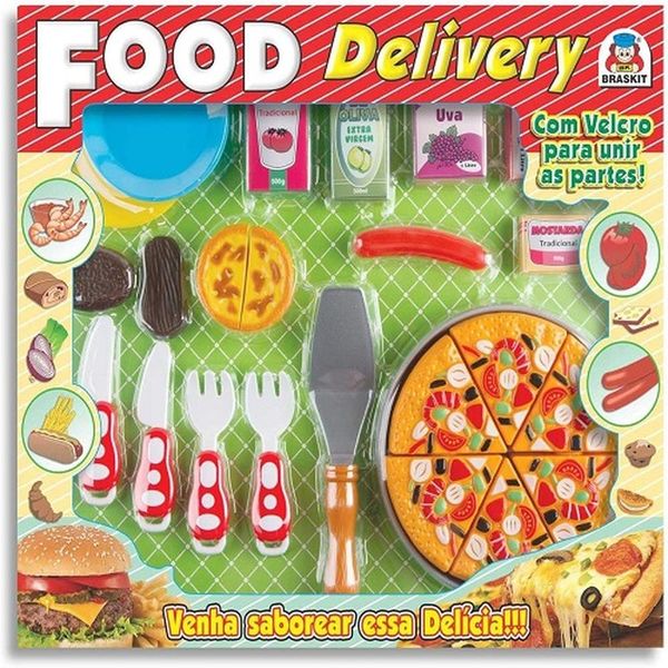 Brinquedo Food Delivery Infantil Braskit Pizza 8602 (MP)