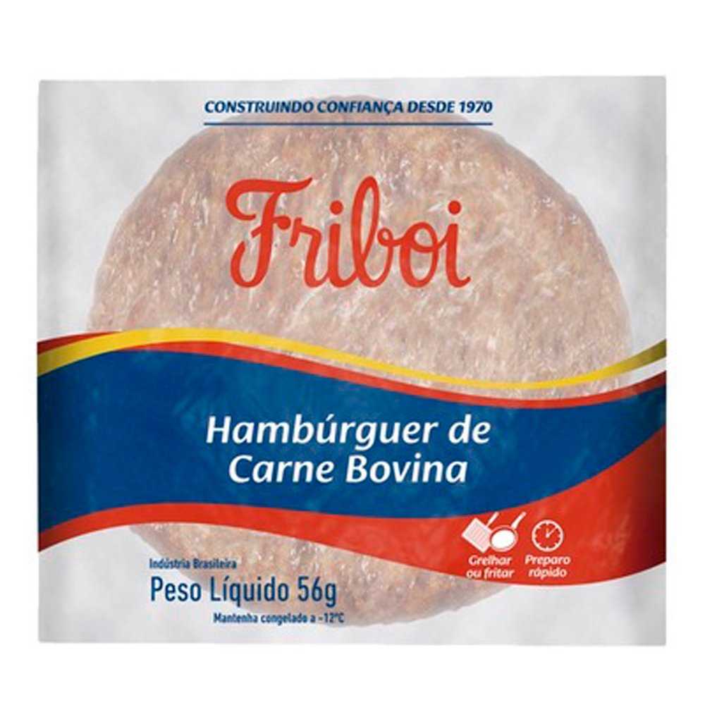 Hambúrguer FRIBOI Carne Bovina Pacote 56g