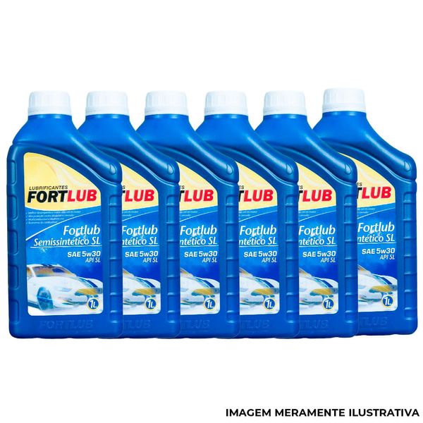 Óleo Lubrificante Fortlub Semissintético 5W30 SL Caixa 24 Unidades 1 Litro (MP)