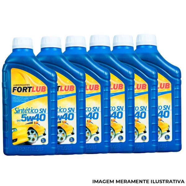 Óleo Lubrificante Fortlub Sintético 5W40 SN Caixa 24 Unidades 1 Litro (MP)