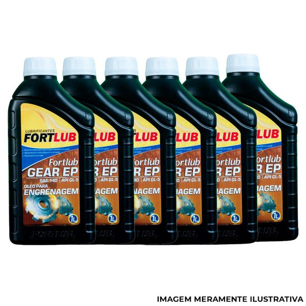 Óleo Lubrificante Fortlub Gear EP 140 GL-5 Caixa 24 Unidades 1 Litro (MP)