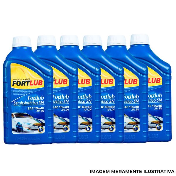 Óleo Lubrificante Fortlub Semissintético 10W40 SN Caixa 24 Unidades 1 Litro (MP)