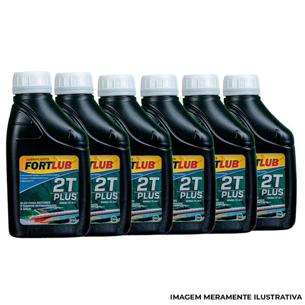 Óleo Lubrificante Fortlub 2T Plus SAE NA API NMMA TC-W3 Caixa 24 Unidades 500ml (MP)