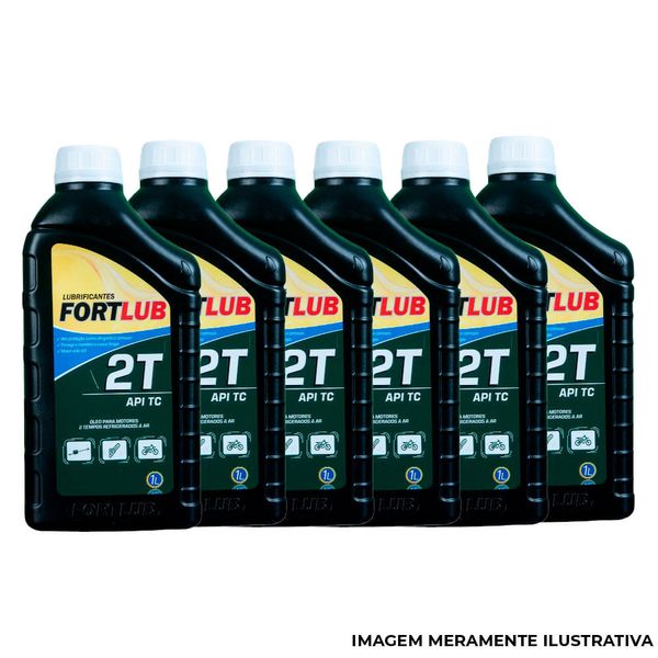 Óleo Lubrificante Fortlub 2T API TC Caixa 24 Unidades 1 Litro (MP)