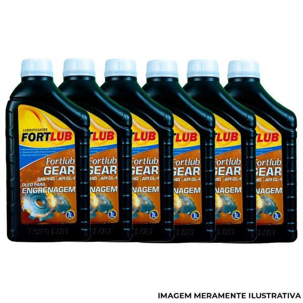 Óleo Lubrificante Fortlub Gear 140 GL-4 Caixa 24 Unidades 1 Litro (MP)