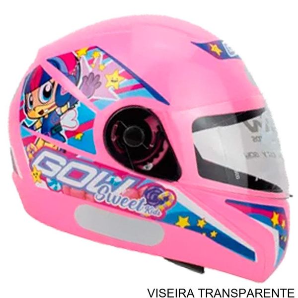Capacete Infantil Gow Interlagos Sweet Rosa 54 (MP)