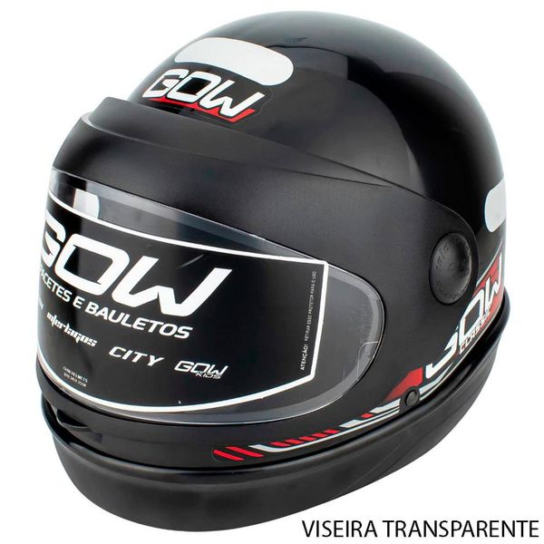 Capacete Gow Interlagos Classic Preto 60 (MP)