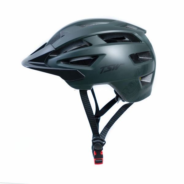 Capacete MTB JPP TSW Enduro Preto E Verde Escuro 54-57 (MP)