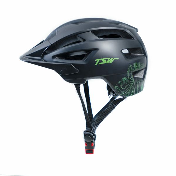 Capacete MTB JPP TSW Enduro Preto E Verde 54-57 (MP)