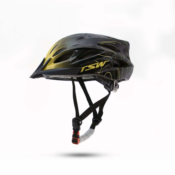 Capacete MTB JPP TSW Raptor 3 LED Preto E Amarelo 54-58 (MP)