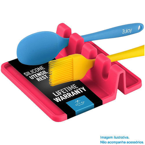 Descanso de Utensilios Silicone Zulay KitChen Rosa A-BI