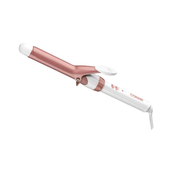 Modelador De Cachos Conair Double Ceramic Bivolt 3,2cm Branco E Rosa CD702DBR