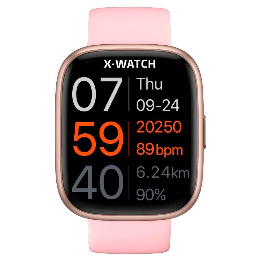 Smartwatch X-Watch Pulseira Rosa Com Caixa Rosê XSWUQPI006A PXRX