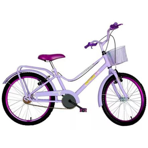 Bicicleta Monark Brisa Infantil Aro 20 Aço Carbono Violeta