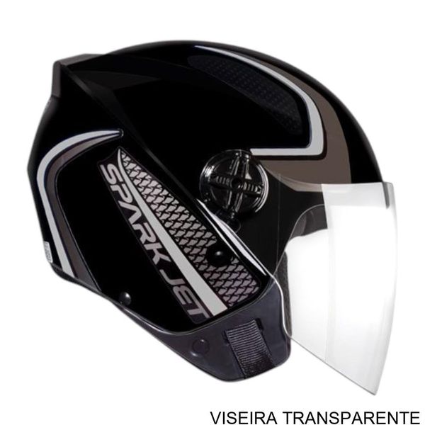 Capacete EBF Spark Jet Speed Preto E Prata 60 (MP)