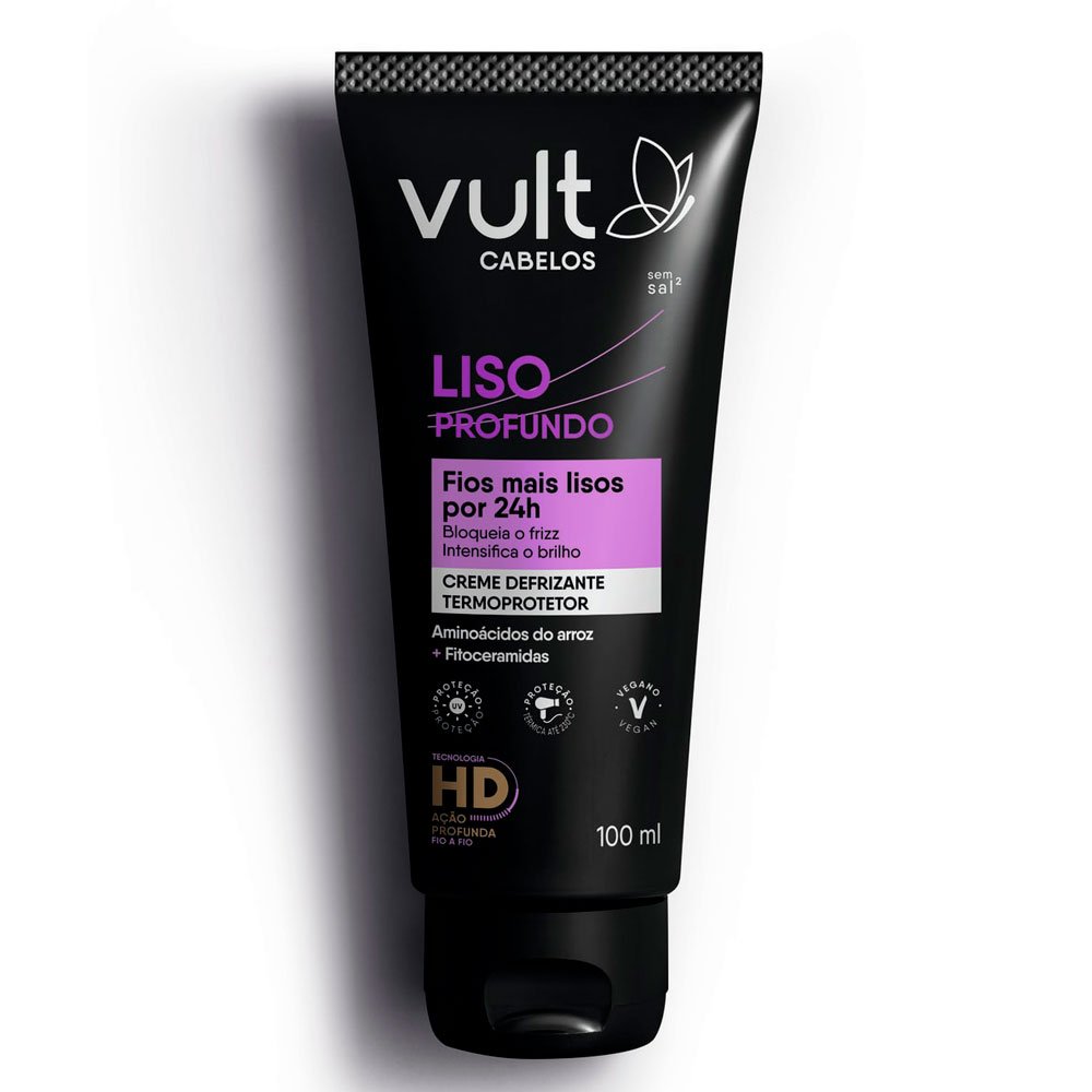 Creme Defrizante Termoprotetor Vult Liso Profundo 100ml
