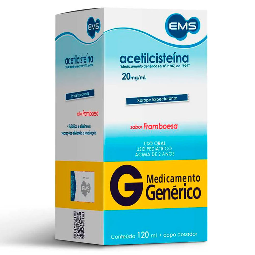 Acetilcisteina  20mg/mL Xarope Infantil  120mL Xarope EMS