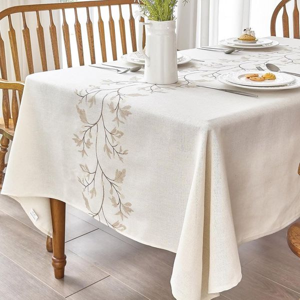 Toalha de Mesa Ivapupu Linho 132x178cm Marrom A-BI