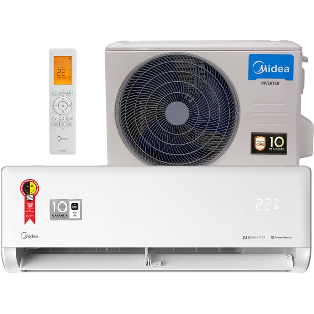 Ar-Condicionado Split 24000 BTUs Midea Inverter AI Ecomaster 42EZVCA24M5