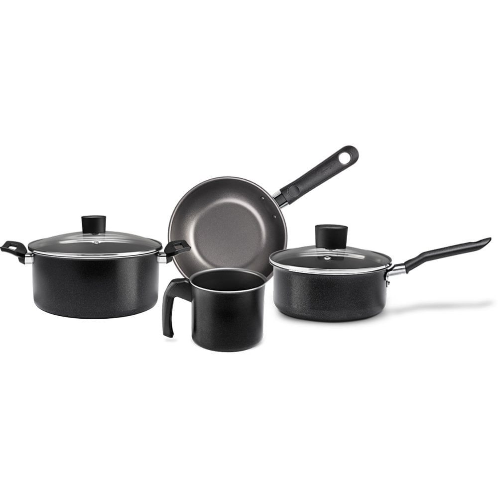 Jogo de Panela 4 Peças Brinox Ebony na Cor Preto 7190/102