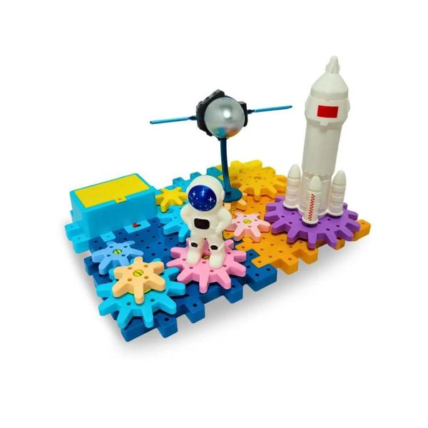 Brinquedo Blocos Espaciais Nettoy Construção Com Engrenagens 40049 (MP)