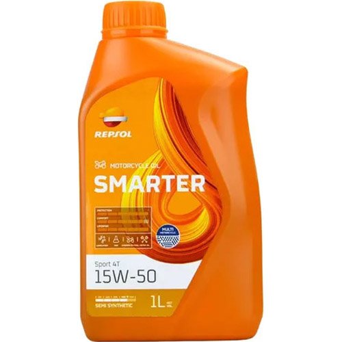 Óleo De Motor Repsol Para Moto 4T 15W-50 Smarter Sport Semi-Sintético 1L (MP)