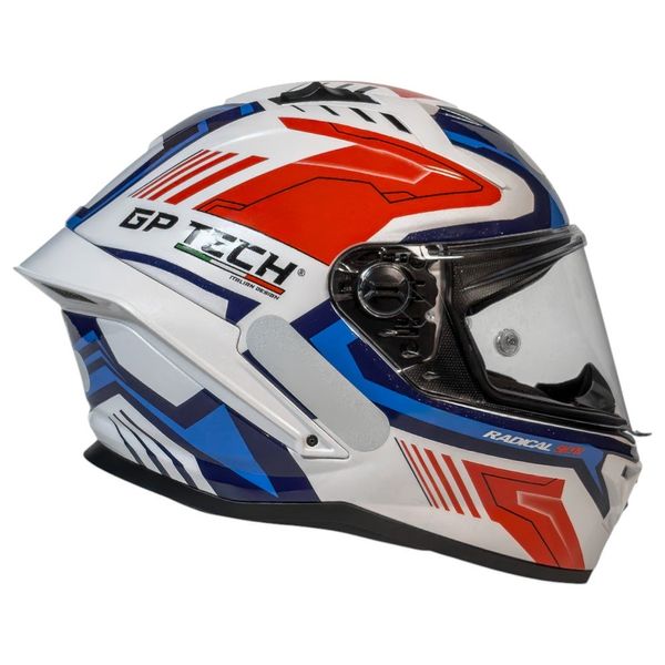 Capacete GP Tech Pilot Stream Branco E Azul 60 (MP)