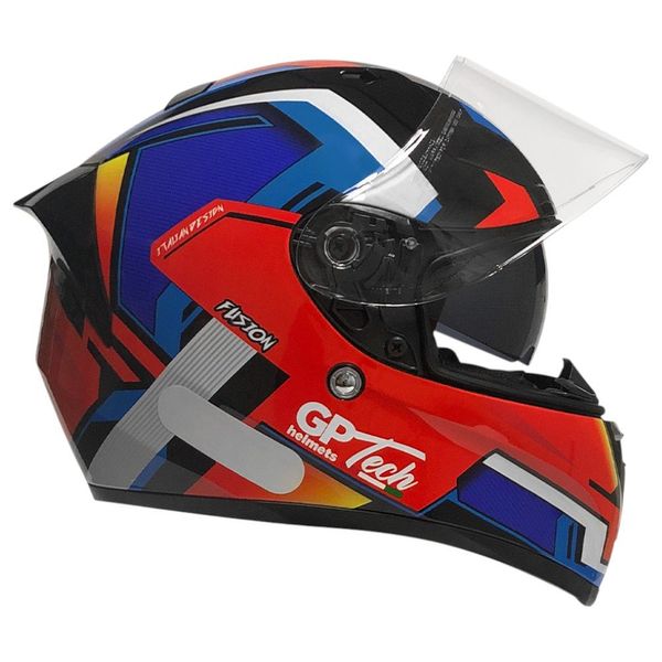 Capacete GP Tech V128 Fusion SV Vermelho Azul E Branco 58 (MP)