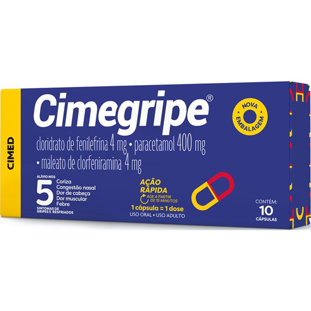 Cimegripe 10 Cápsulas Gelatinosas Dura