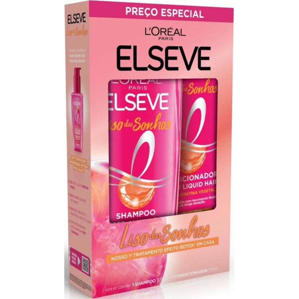 Kit L'Oréal Paris Elseve Liso dos Sonhos Shampoo 375ml e Condicionador 170ml