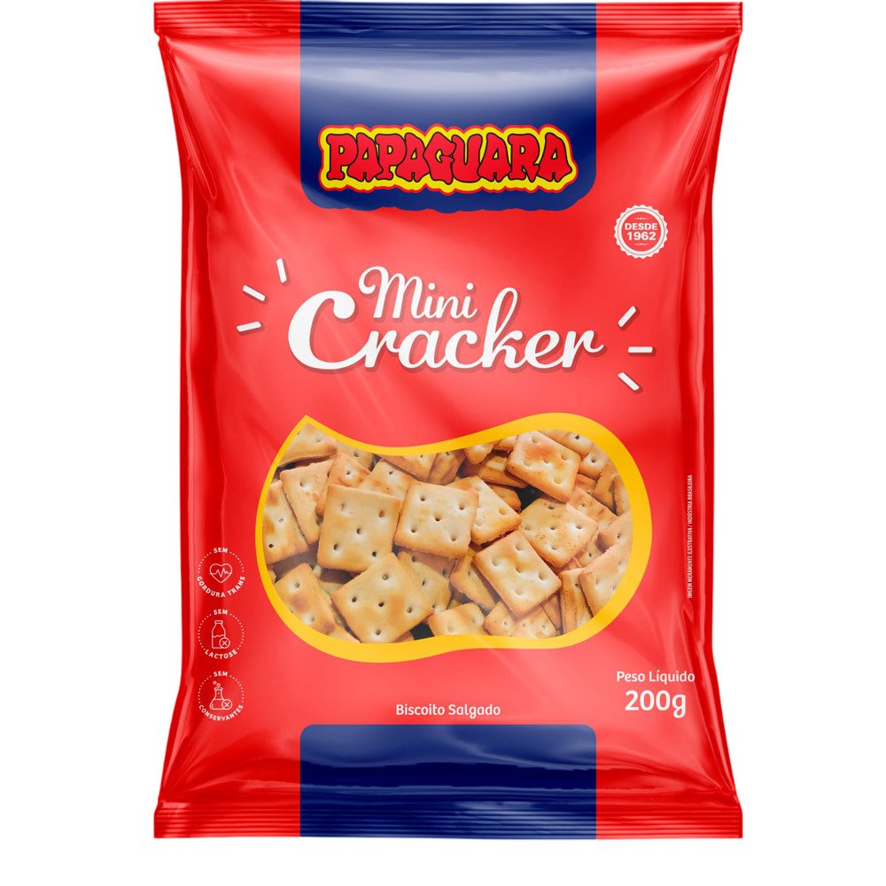 Biscoito Mini Cracker Papaguara 200g
