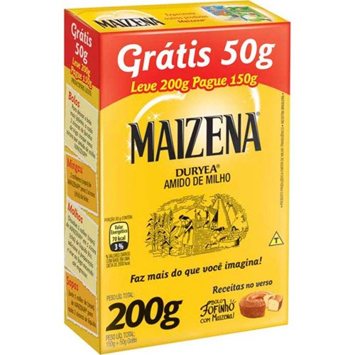 Amido de Milho Maizena Leve 200g Pague 150g