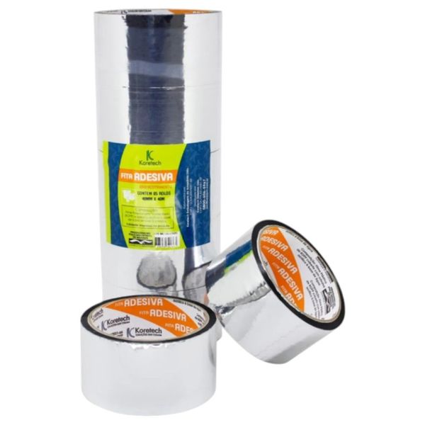 Fita Aluminizada Polipropileno Korotec 48mmX40 (MP)