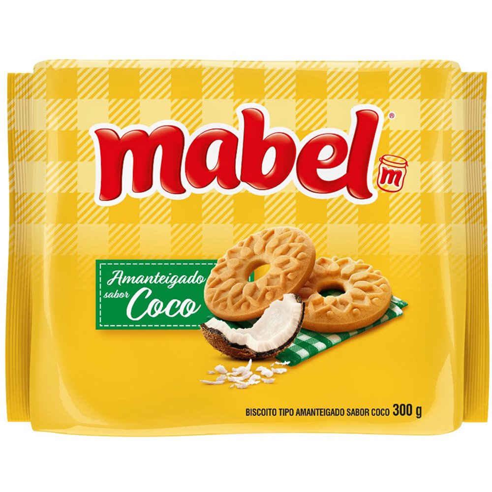 Biscoito Mabel Amanteigado de Coco 300g
