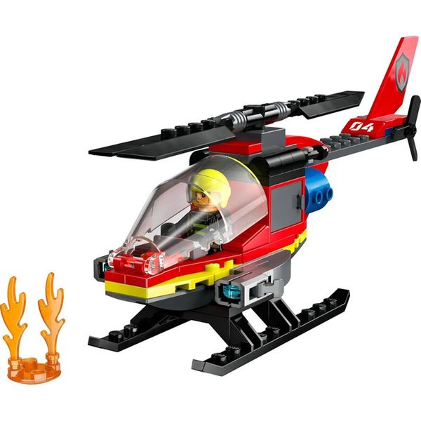 Bloco Lego City Helicóptero Bombeiros 60411