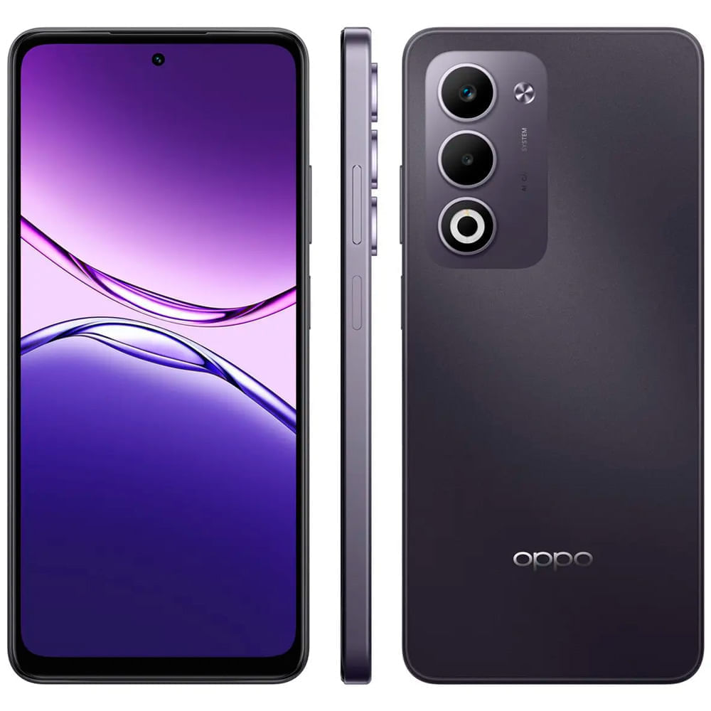 Smartphone Oppo A5 Roxo 256GB Tela 6.67"Câmera 50MP 6GB RAM