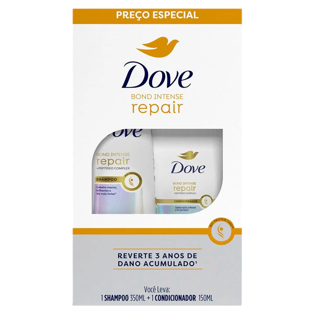 Kit Dove Bond Intense Repair Shampoo 350ml e Condicionador 150ml