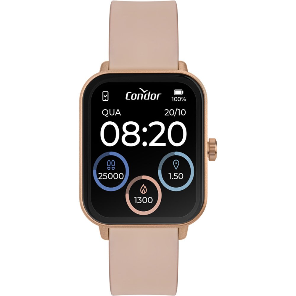 Smartwatch Unissex Condor Pulseira de Silicone Rosa COSMART1AB/8J