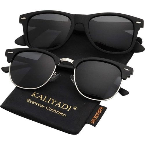 Óculos de Sol Kaliyadi Sol 2 Peças UV Preto A-BI