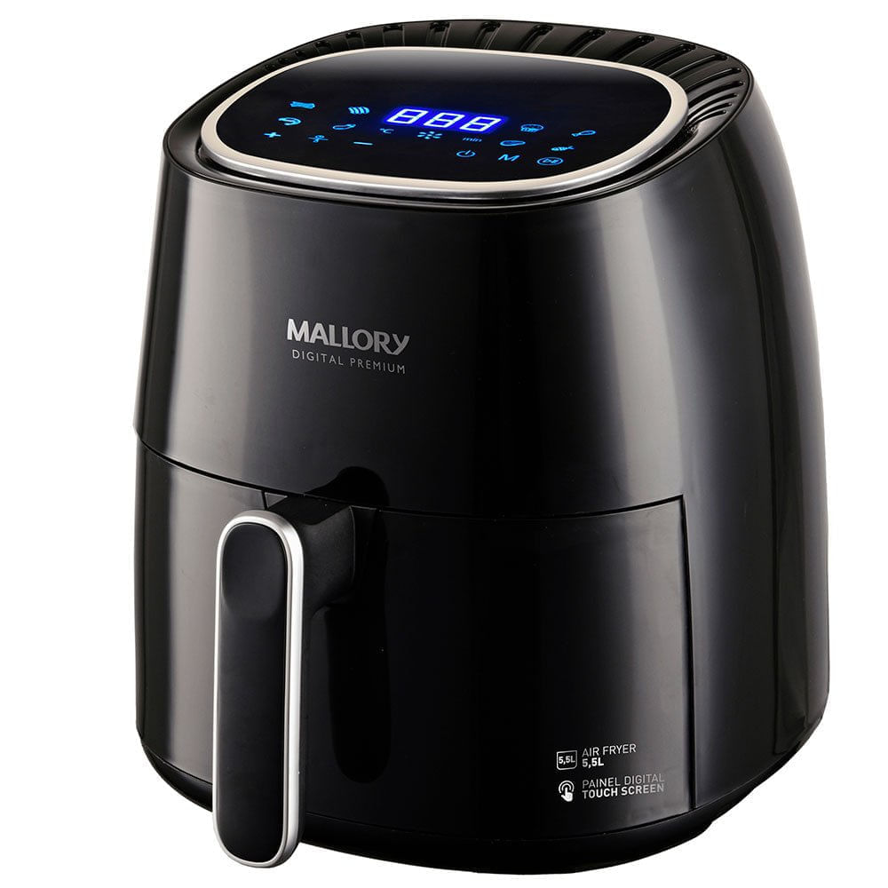 Fritadeira Mallory Air Fryer Digital Premium 1500W 127V 5,5 Litros Preto